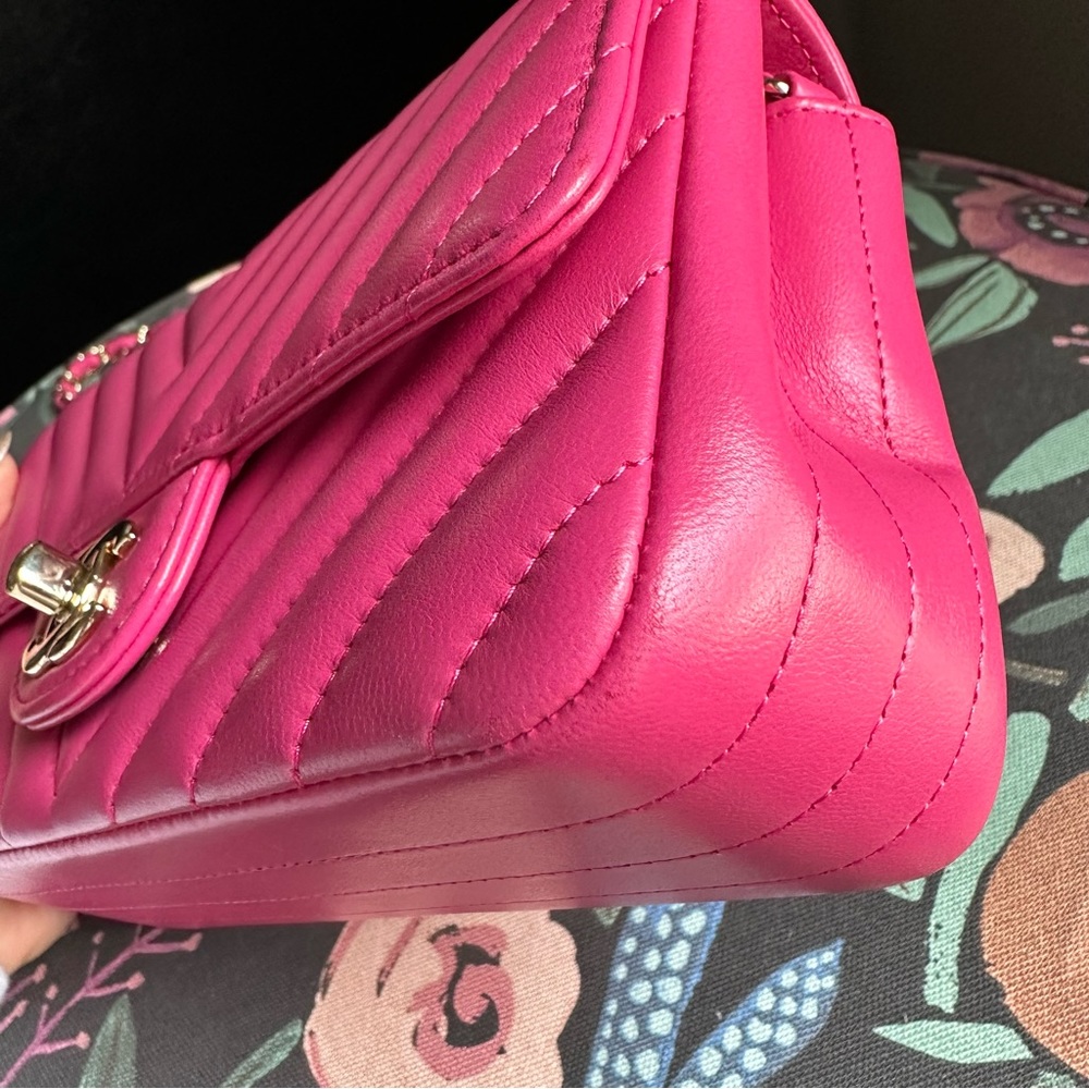 Authentic Chanel Mini Rectangular Chevron Bag In … - image 4